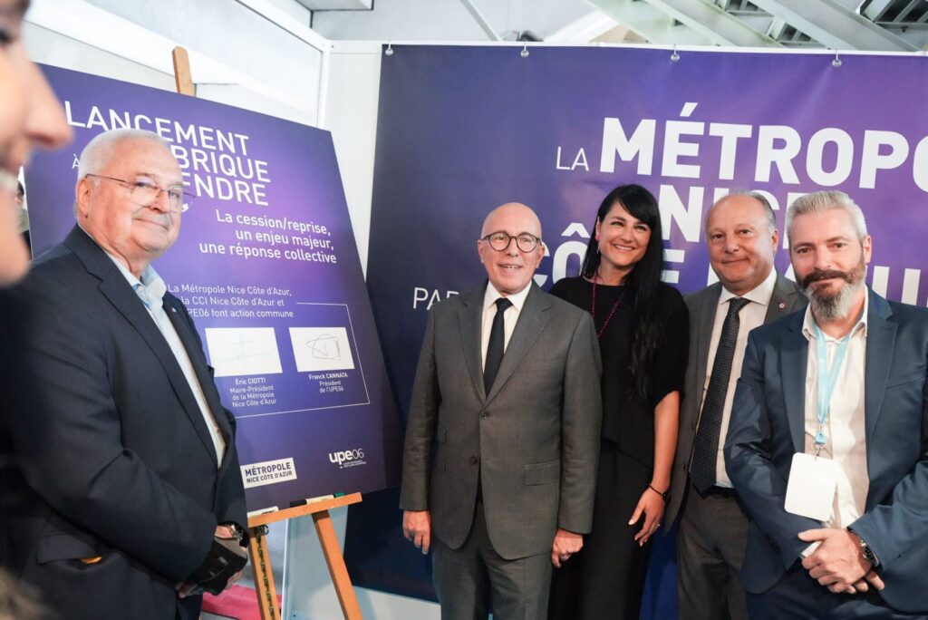 Le 4 juin 2026, aux Entreprenariales de l'Allianz Riviera, Éric Ciotti, Maire de Nice et Président de la Métropole Nice Côte d'Azur, Jean-Pierre Savarino, Président de la CCI Nice Côte d'Azur, et Franck Cannata, Président de l'UPE06, ont officiellement lancé La Fabrique à Reprendre