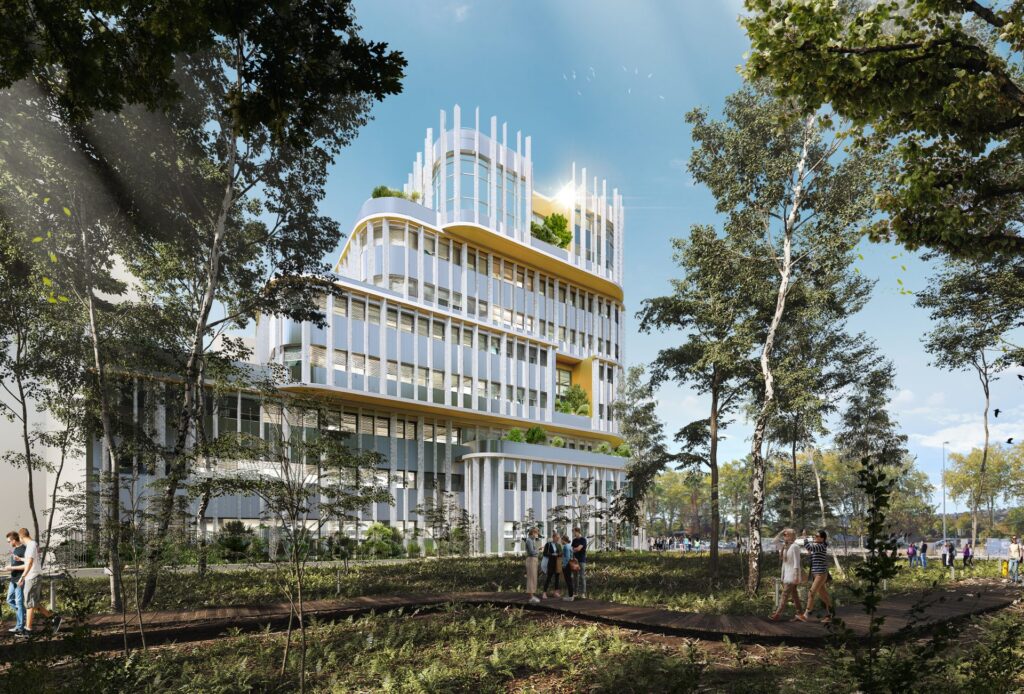 Vue 3D du bâtiment du Lab à Nice Méridia