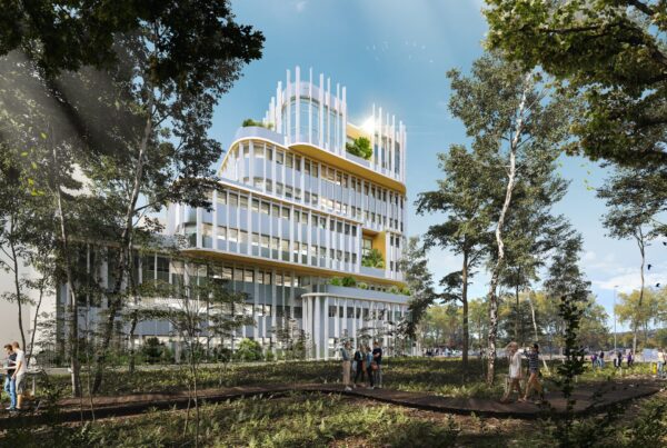 Vue 3D du bâtiment du Lab à Nice Méridia